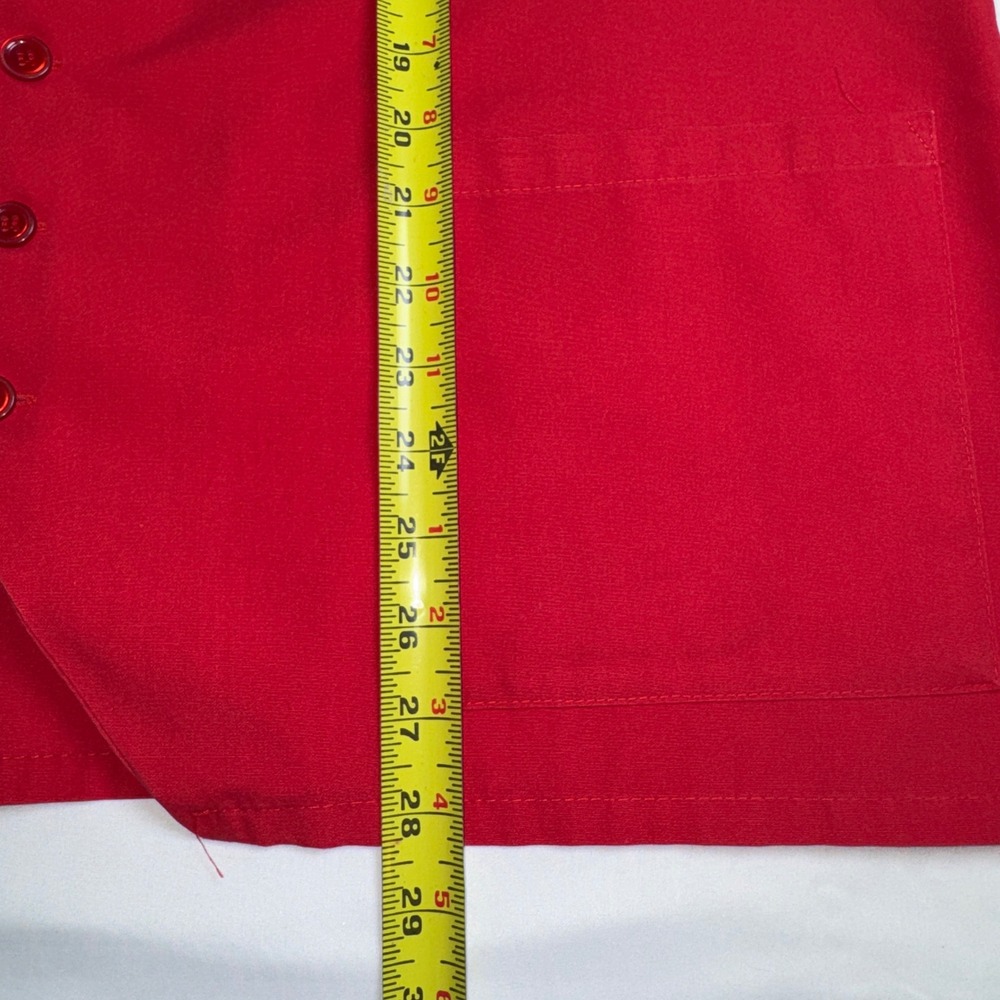 Vintage Kmart Employee Uniform Vest Red Todd Uniforms Size 1X Retro Retail Logo - Picture 8 of 15
